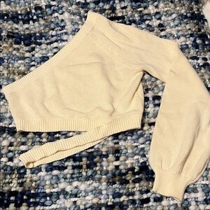 Lovers + Friends Off-Shoulder Cream Sweater
